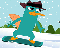 Perry The Platypus Snowboarding